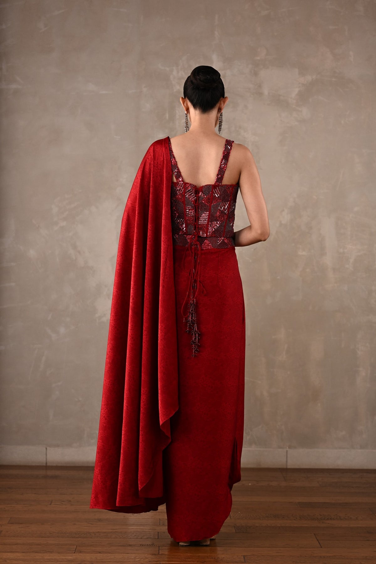 Corset Drape Saree Set