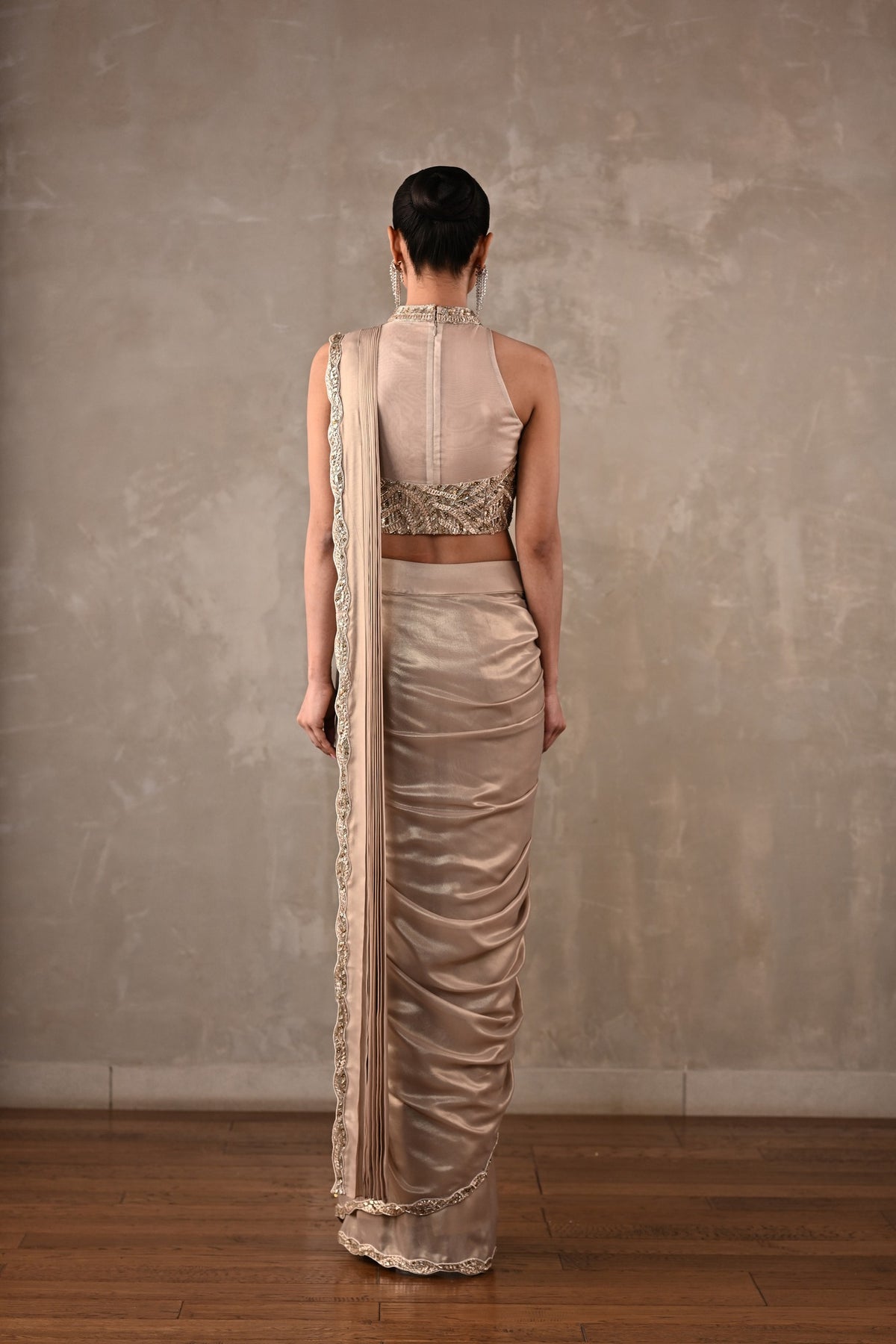 Moonlit Drape Saree Set