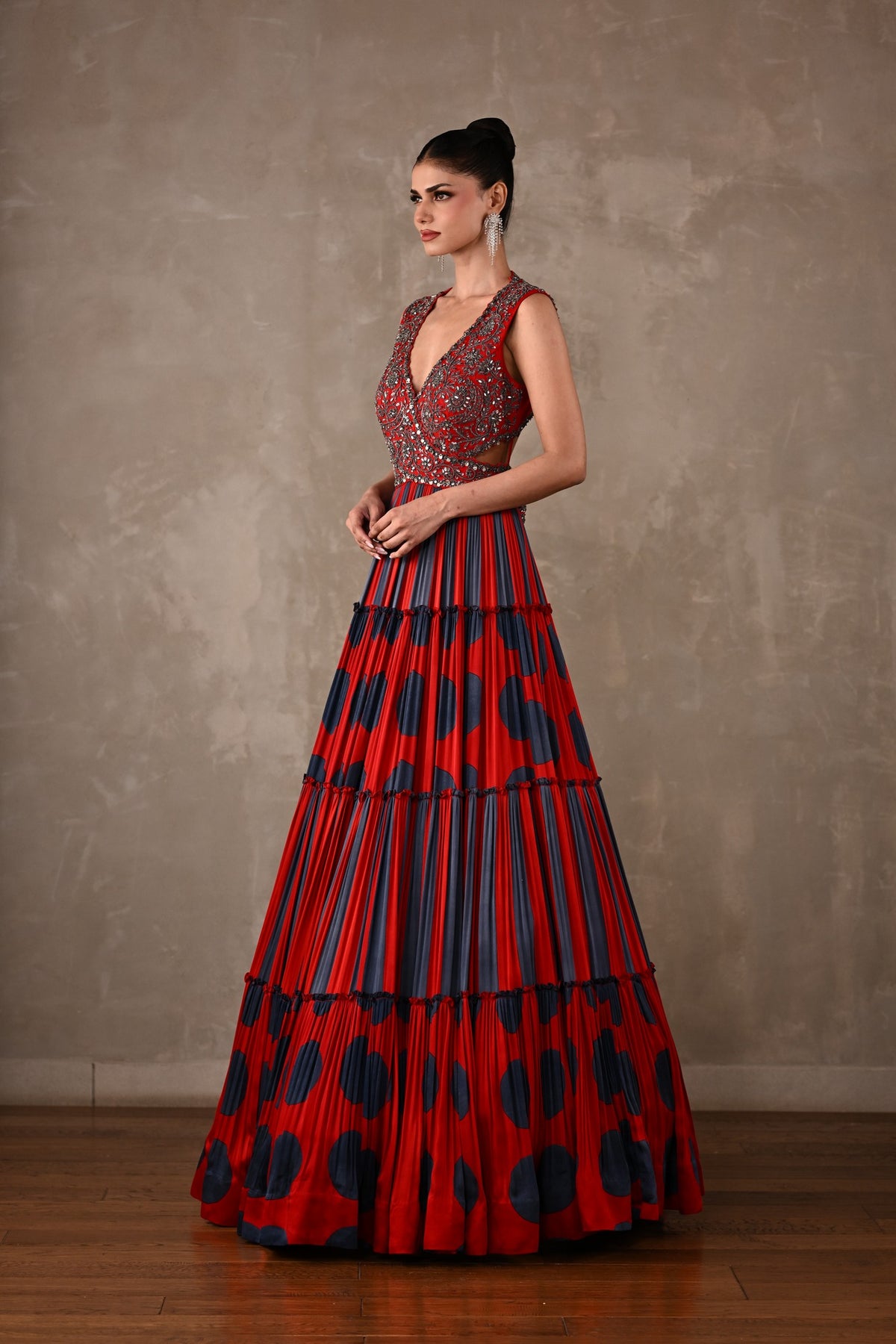 Polka Muse Tiered Gown