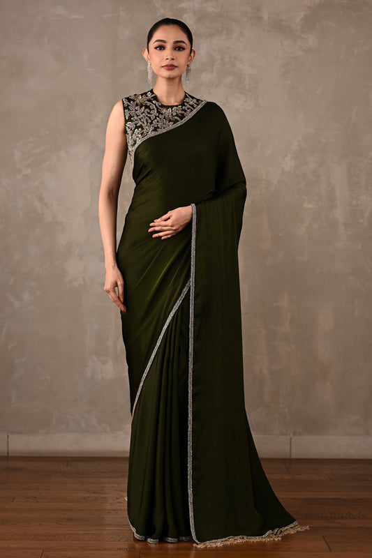 Embroidered Georgette Saree Set