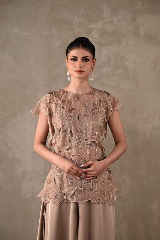 Floral Appliqué Cutwork Co-ord Set