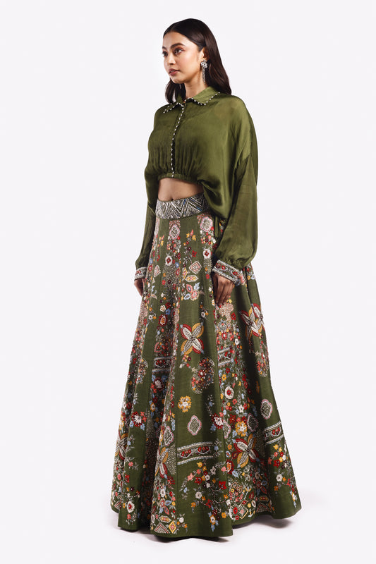 Satin Embellished Co-Ord Set