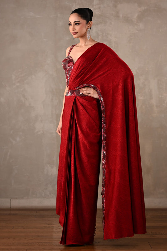 Corset Drape Saree Set