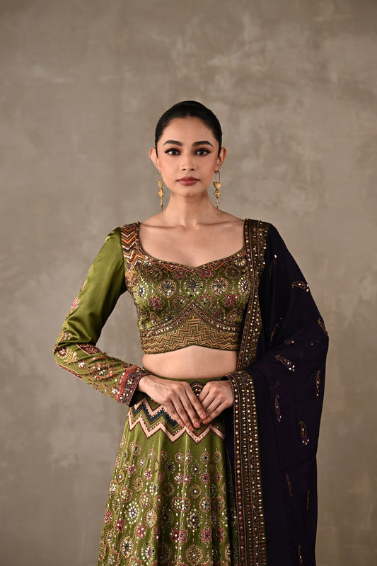 Royal Ajrakh Lehenga Set