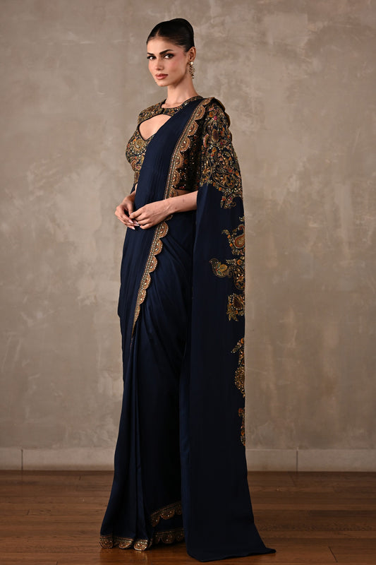 Regal Draped Saree Set