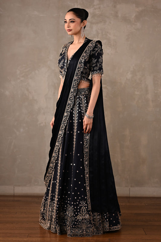 Regal Drape Embellished Lehenga Set