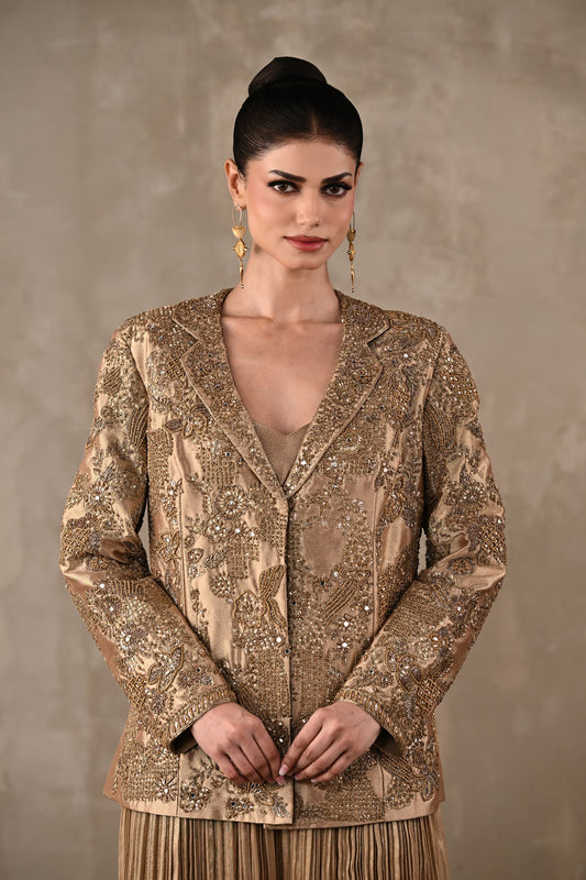 Zardosi Jacket & Pleated Pants Ensemble