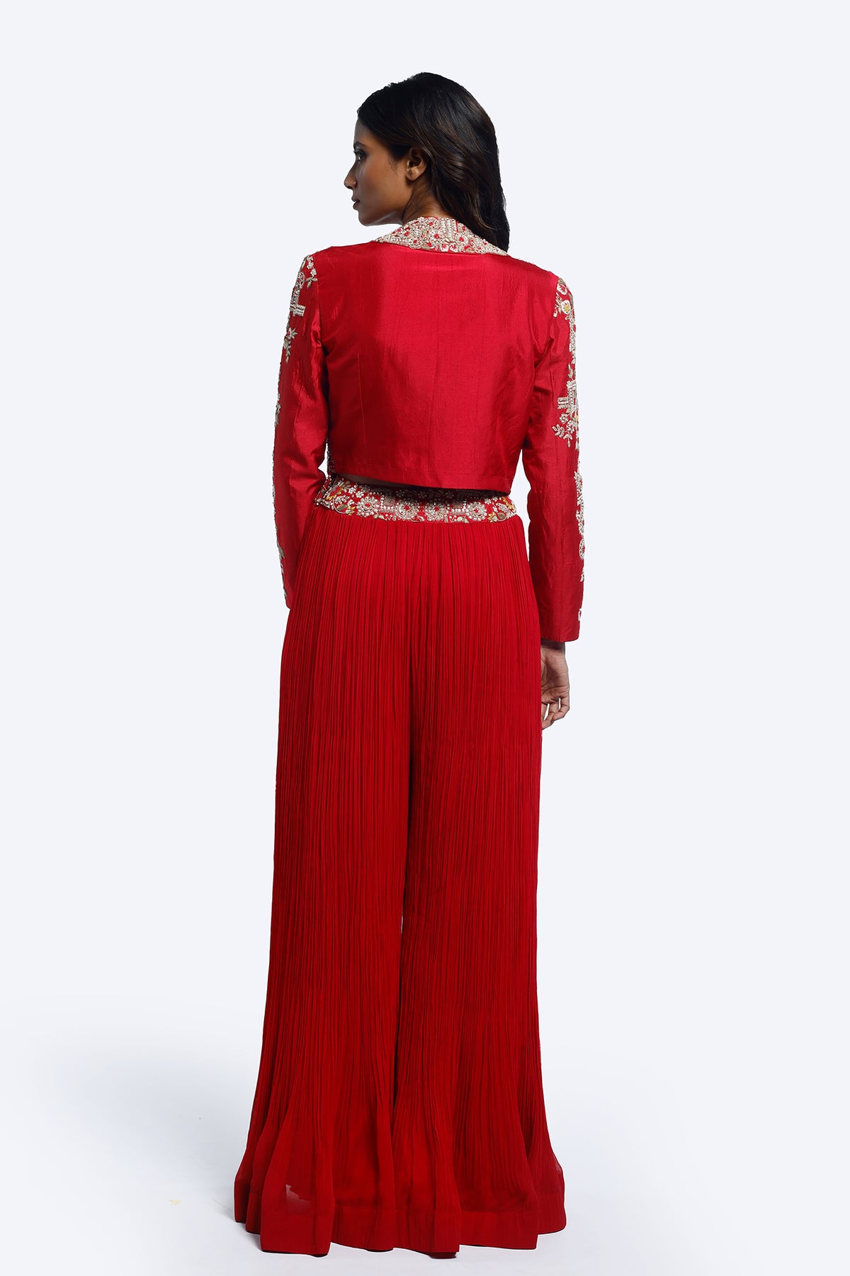 Silk Zardosi Power Suit Set