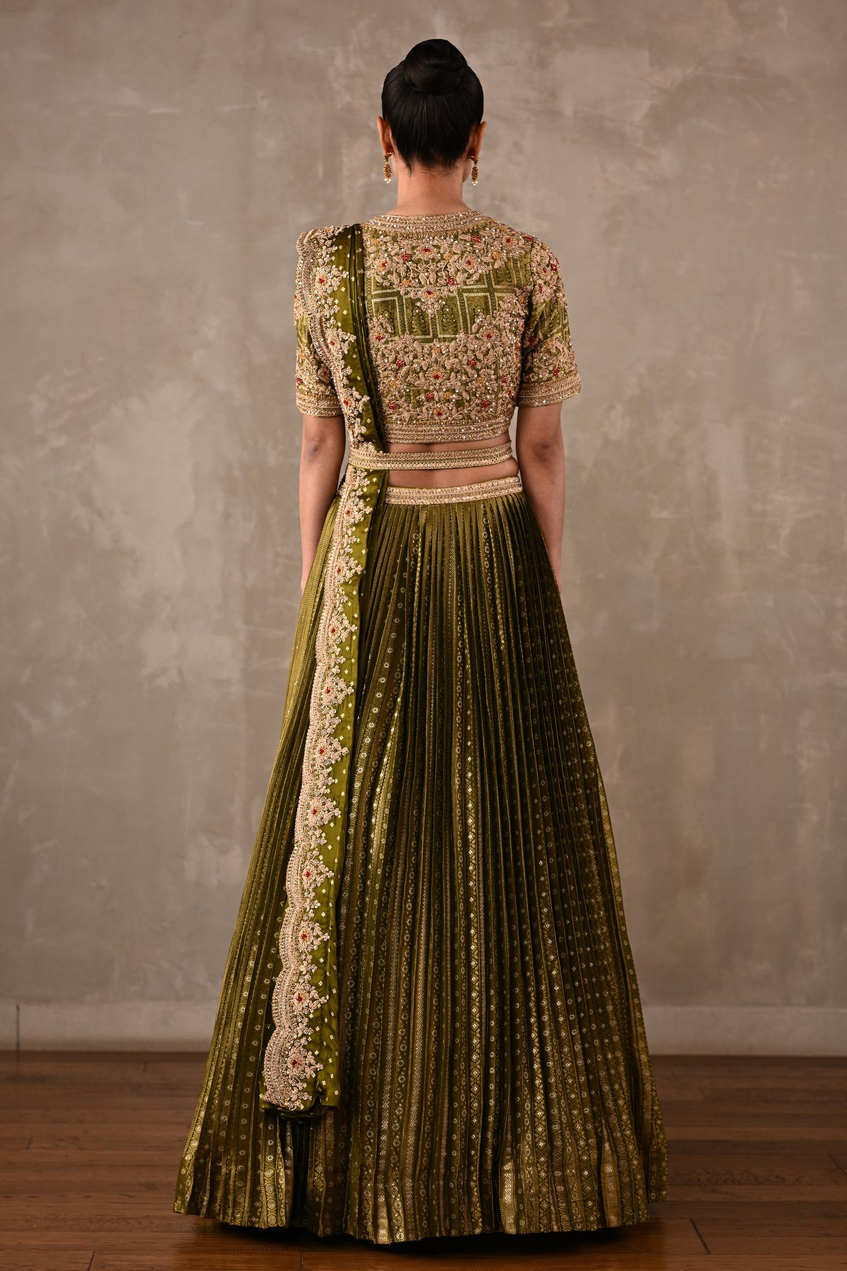 Regalia Pleated Brocade Lehenga Set
