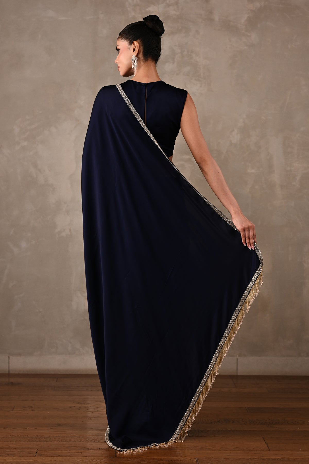 Embroidered Georgette Saree Set