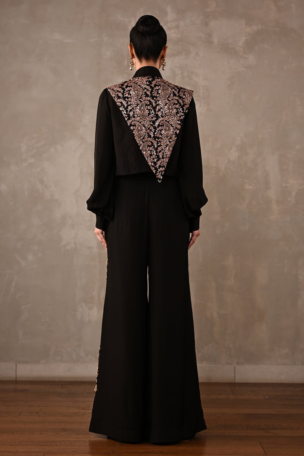Fringe Embroidered Shirt Co-ord Set