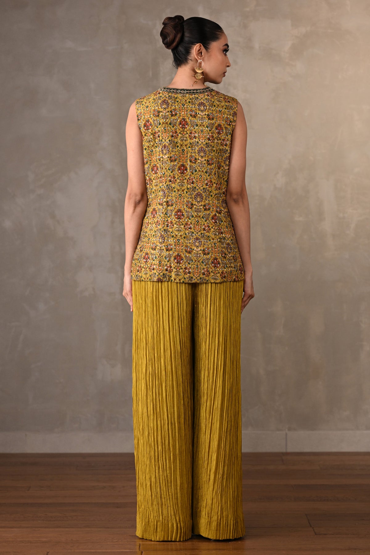Rosette Embroidered Organza Co-Ord Set