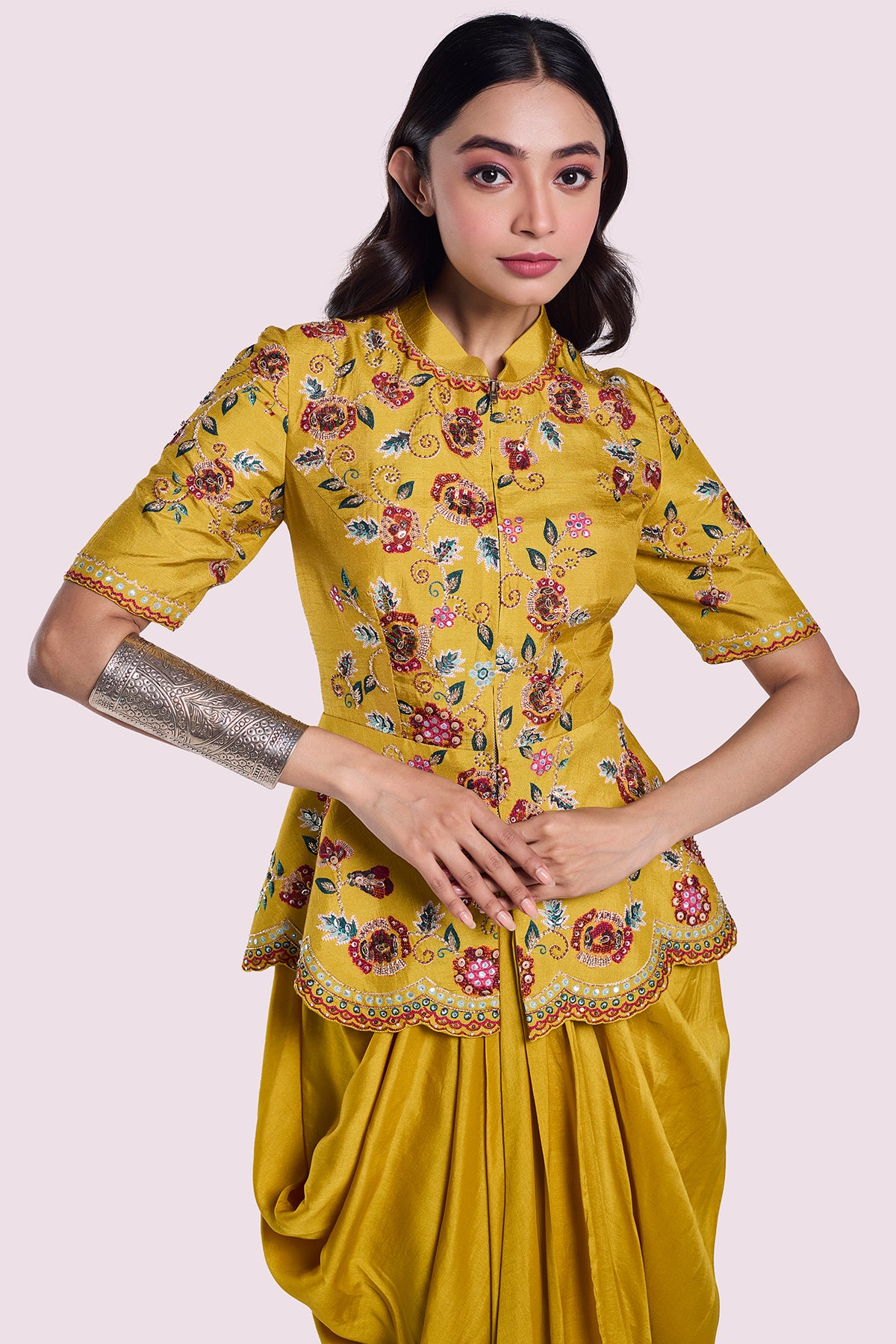 Waterfall Pleated Silk Co-Ord