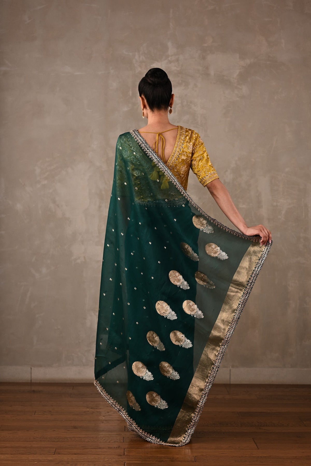 Silk Saree with Embroidered Blouse
