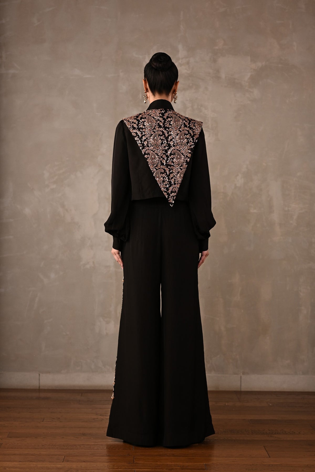 Fringe Embroidered Shirt Co-ord Set