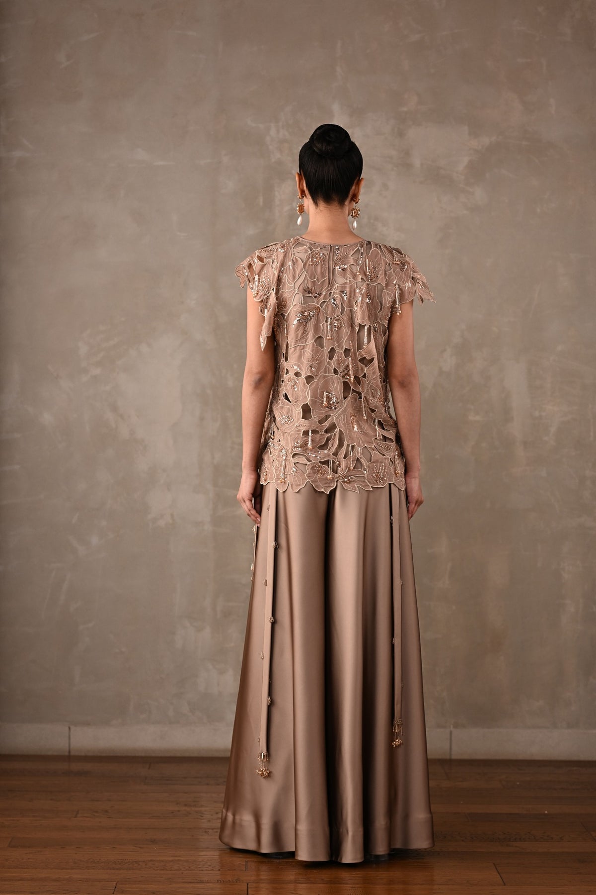 Floral Appliqué Cutwork Co-ord Set