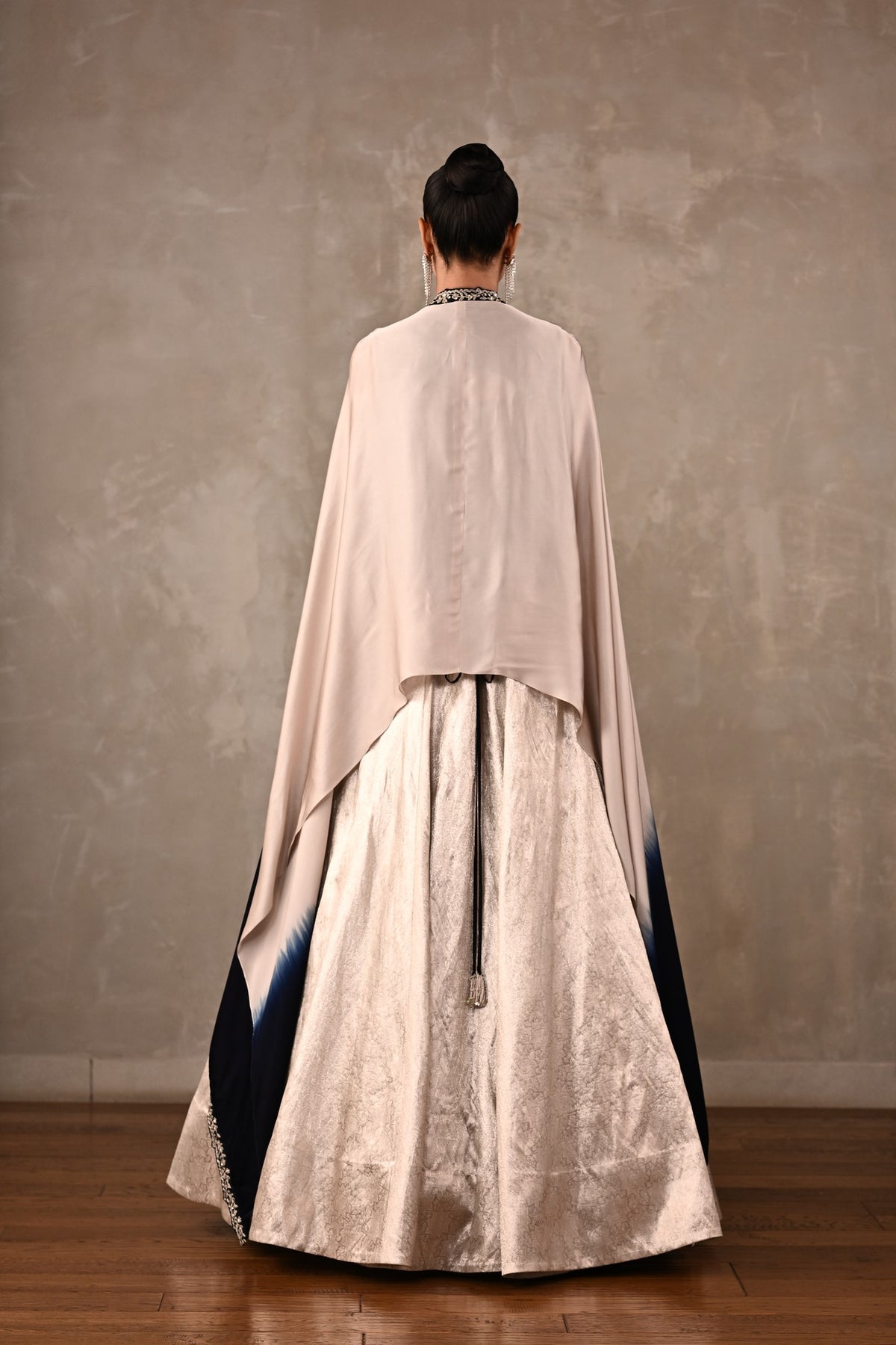 Brocade Chanderi Cape Lehenga Set