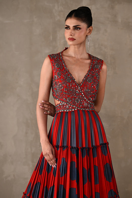 Polka Muse Tiered Gown