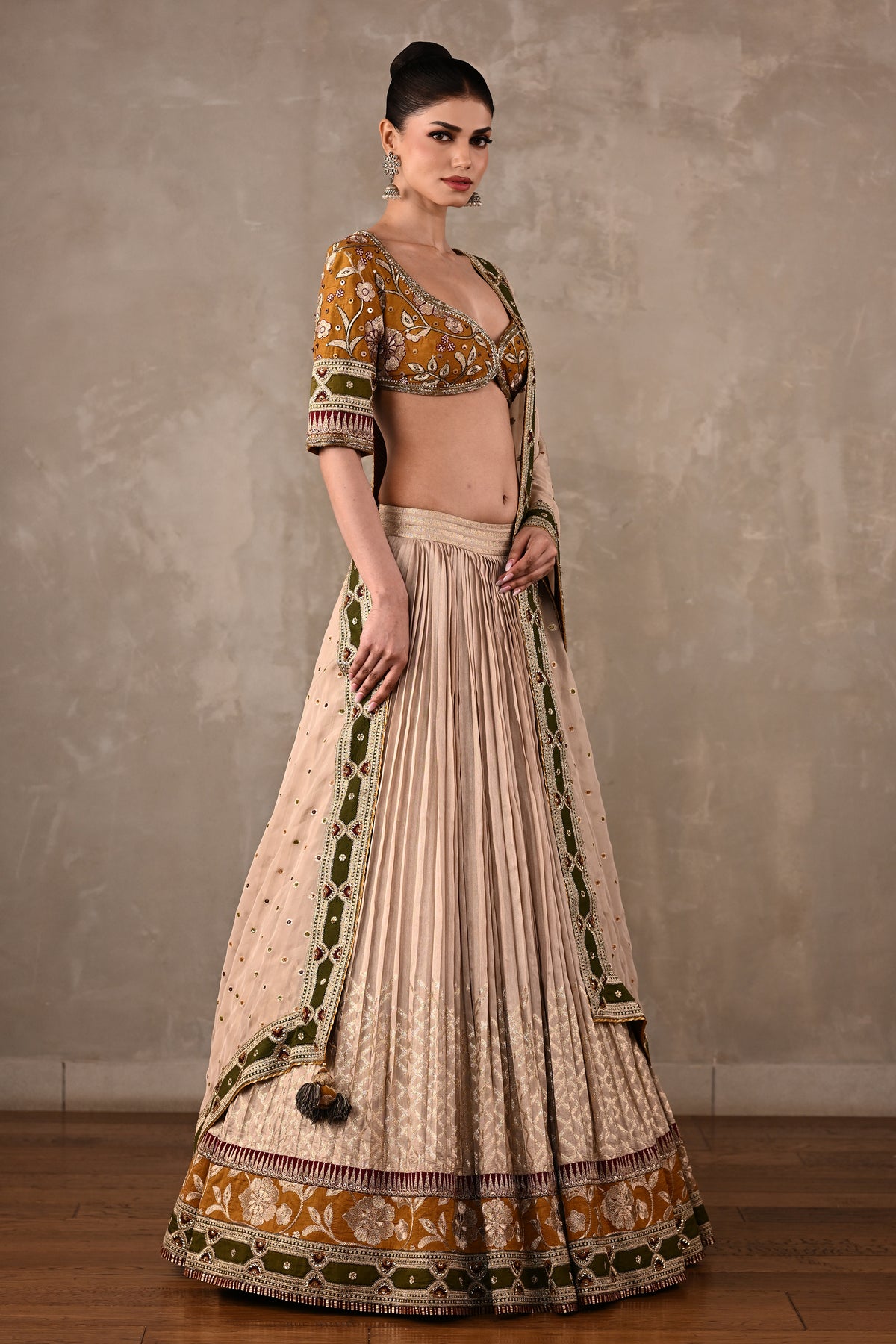 Embroidered Silk Lehenga Set