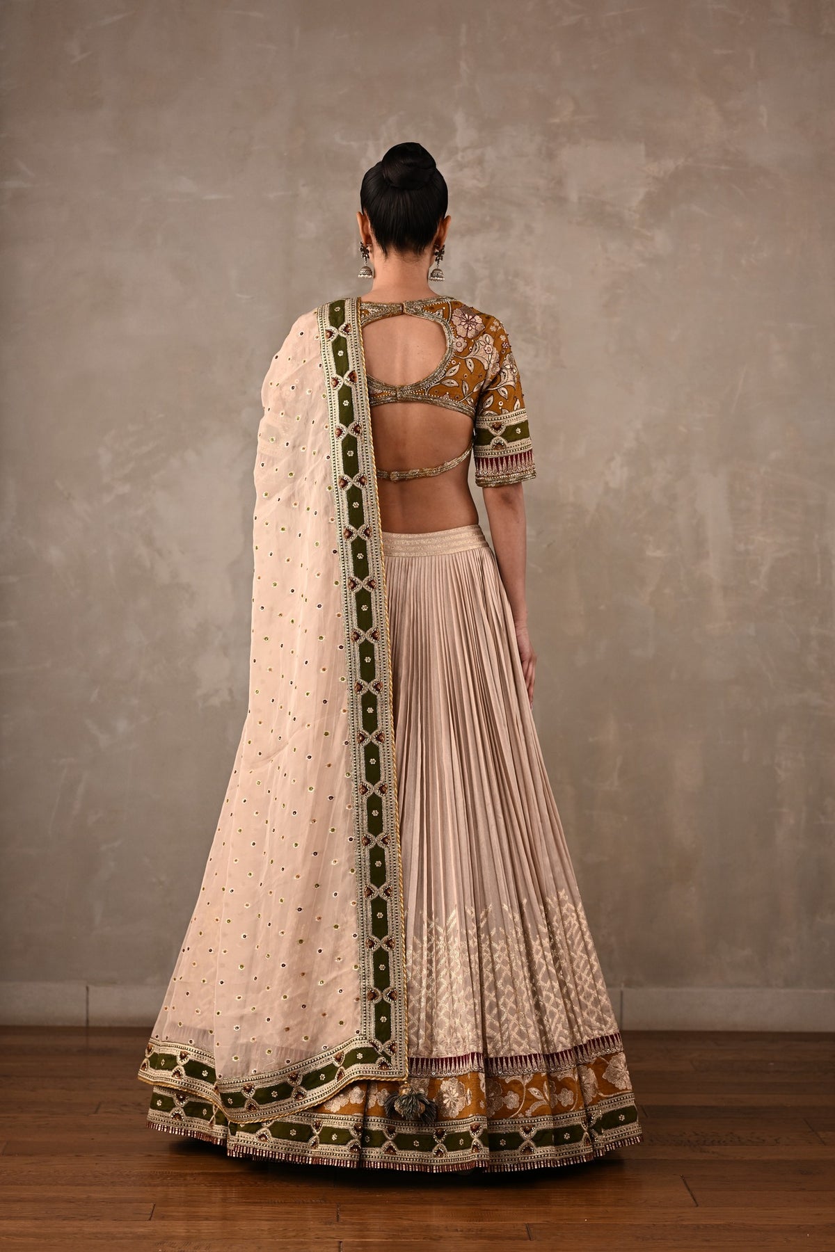 Embroidered Silk Lehenga Set