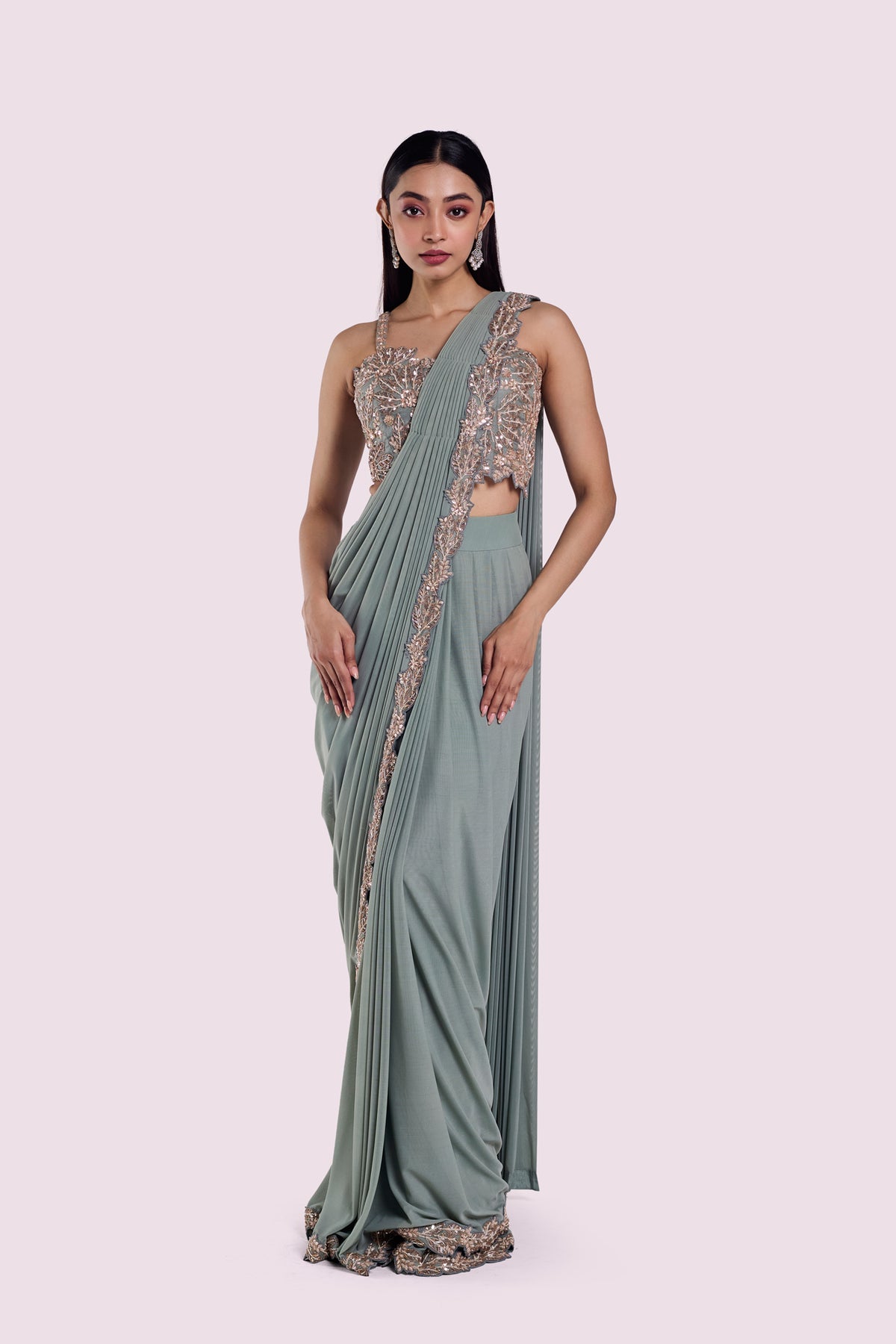 Sylvan Bustier Drape Saree