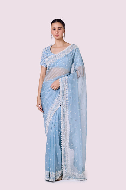 Winter Moti Organza Saree