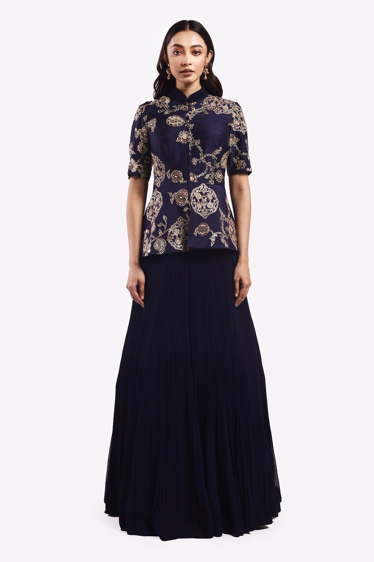 Sequinned Soft Peplum Co-Ord Set