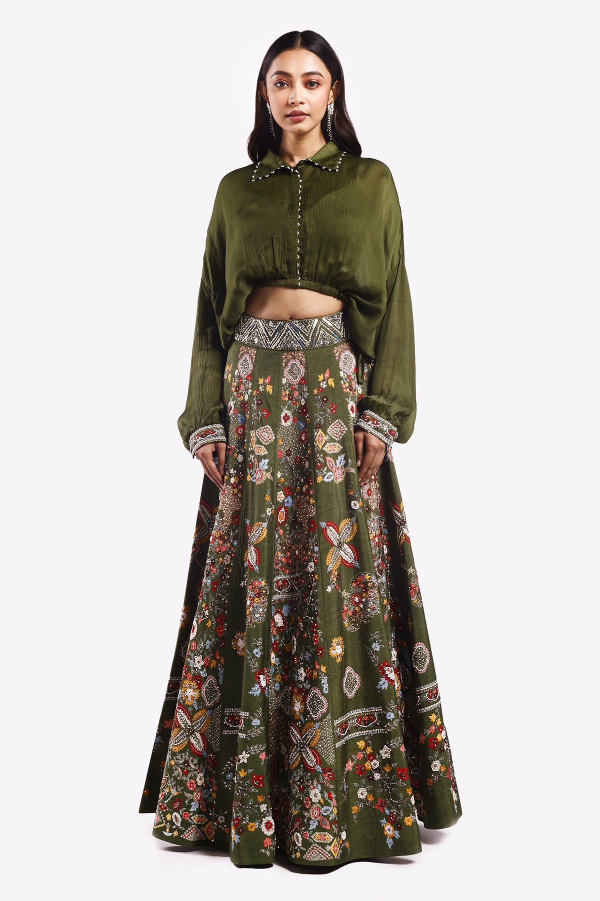 Satin Embellished Co-Ord Set