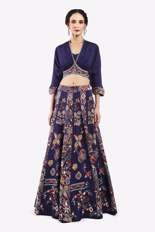 Multicolour Floral Embroidered Co-Ord