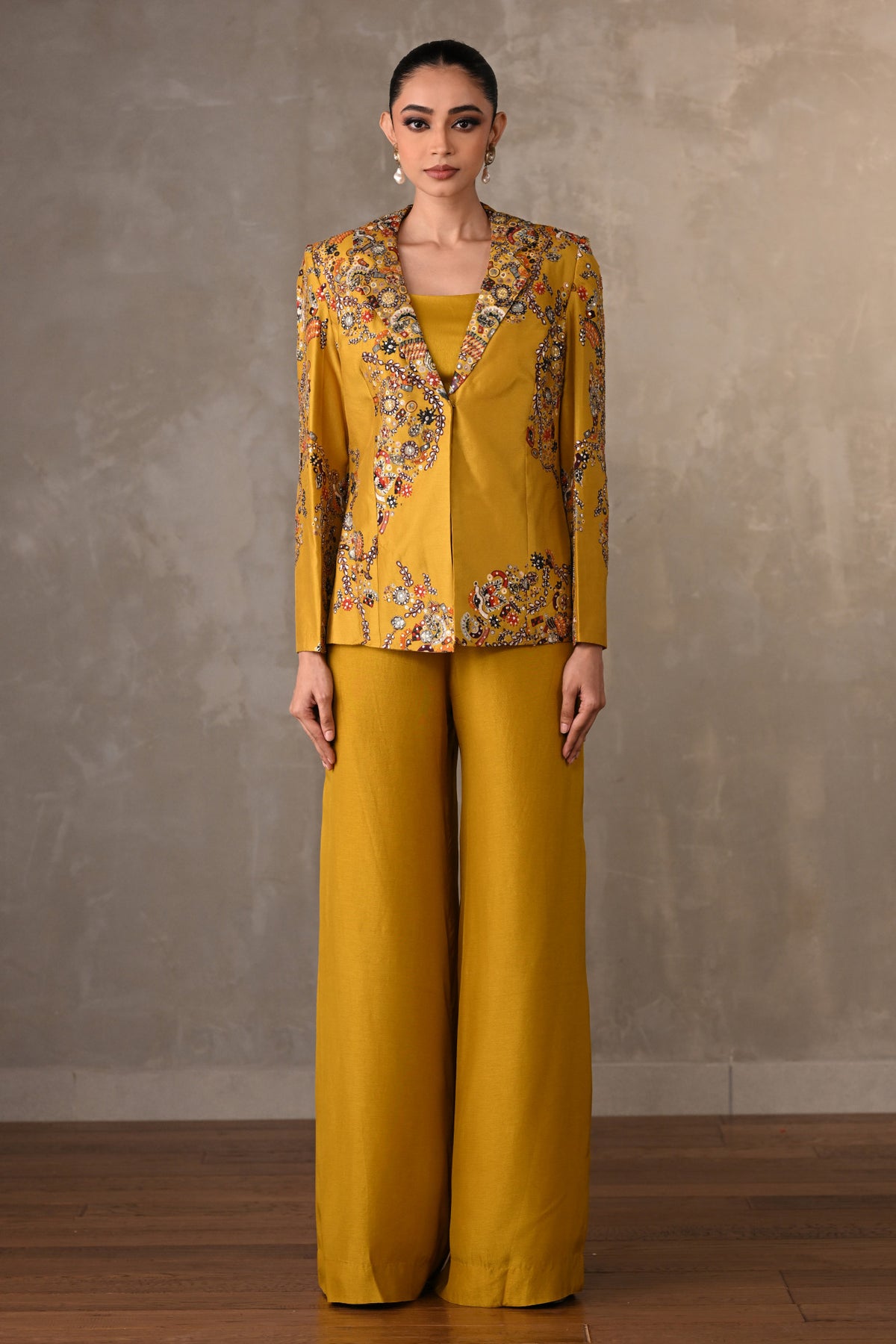 Floral Silk Powersuit
