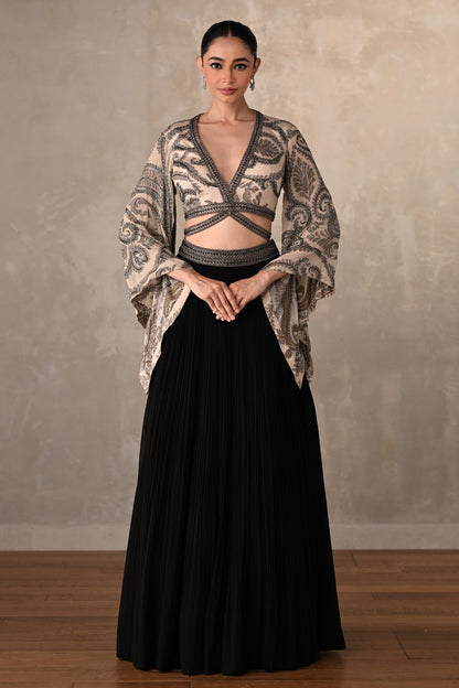 Midnight Mirage Georgette Lehenga Set