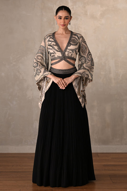 Midnight Mirage Georgette Lehenga Set