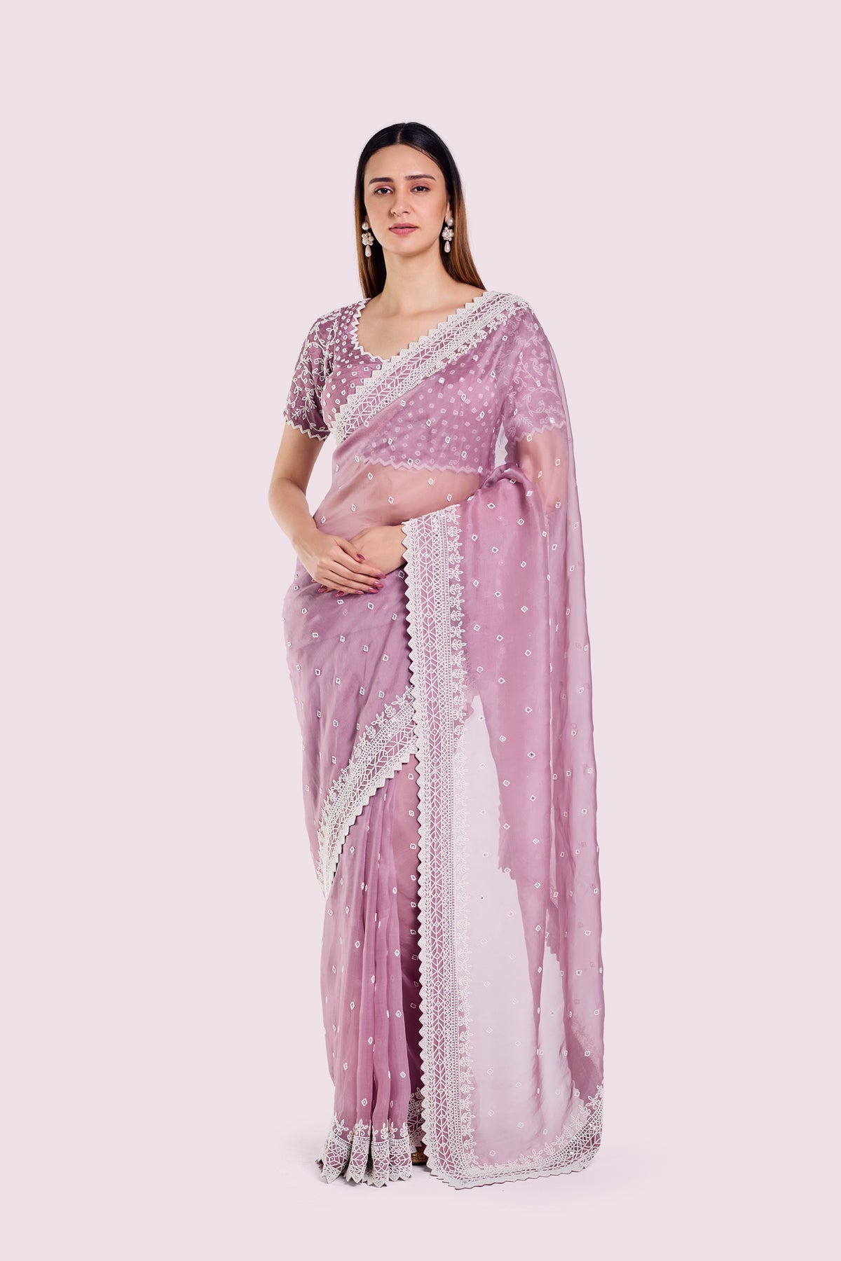 Winter Moti Organza Saree