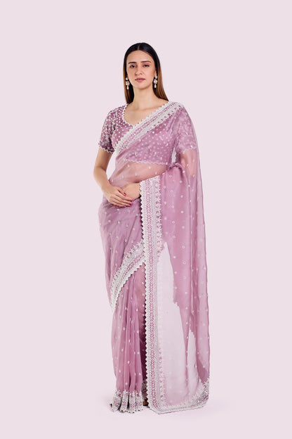 Winter Moti Organza Saree