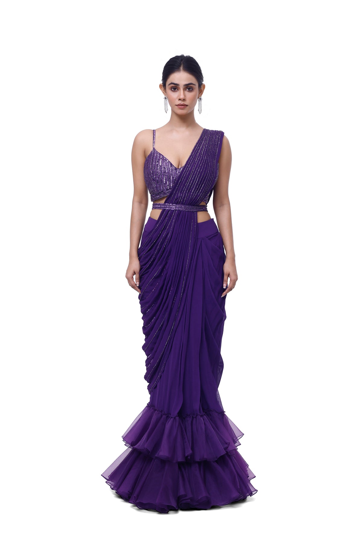 Fish Cut Drape Saree