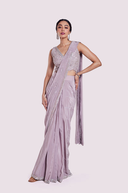 Dusty Onion Drape Saree