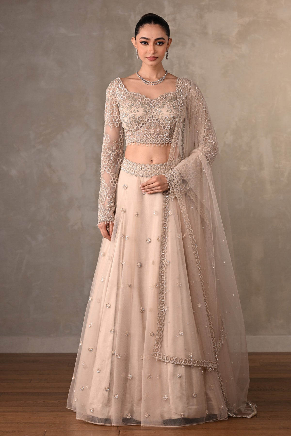 Soft Radiance Net Lehenga Set