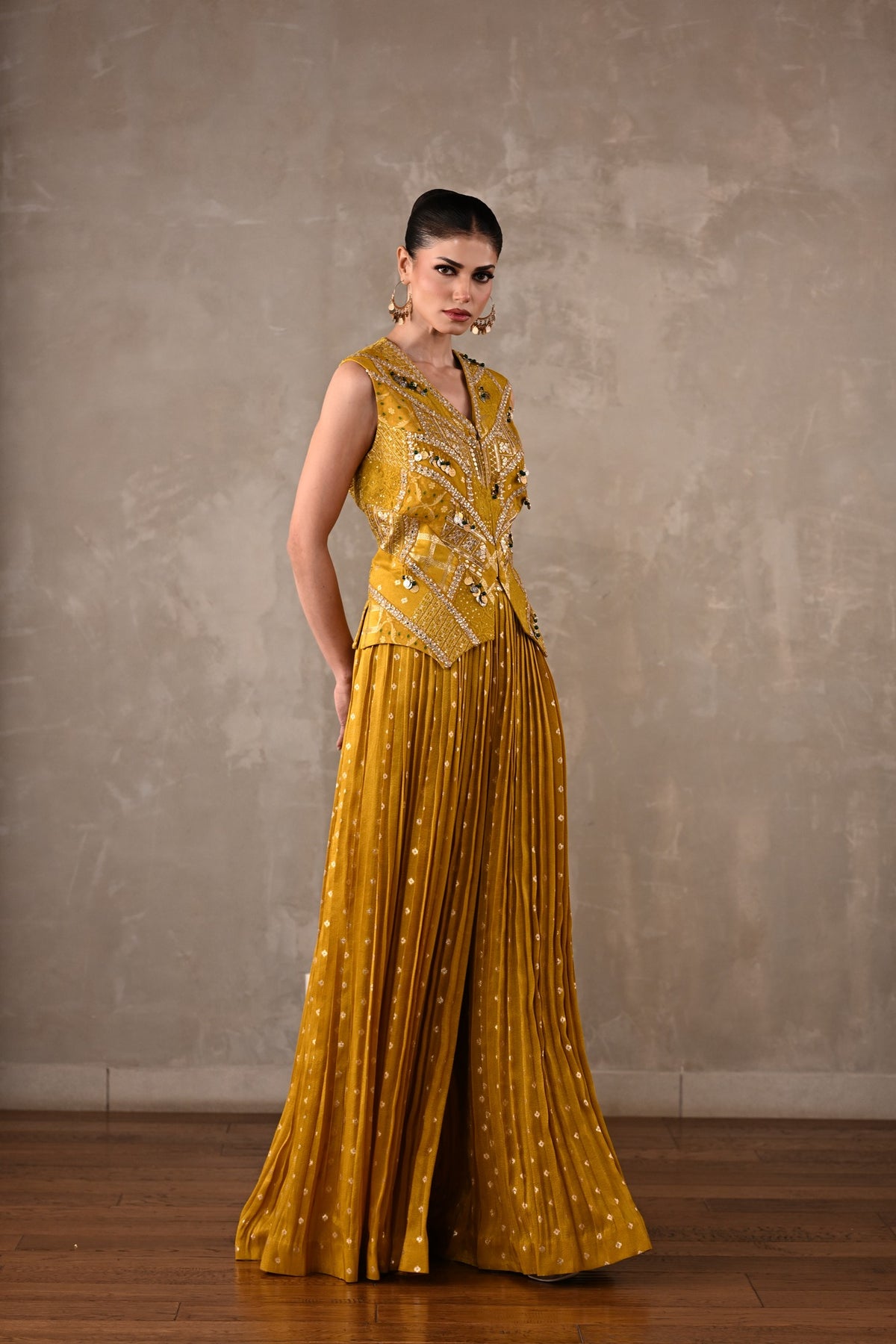 Embellished Tissue Silk Co-Ord Set
