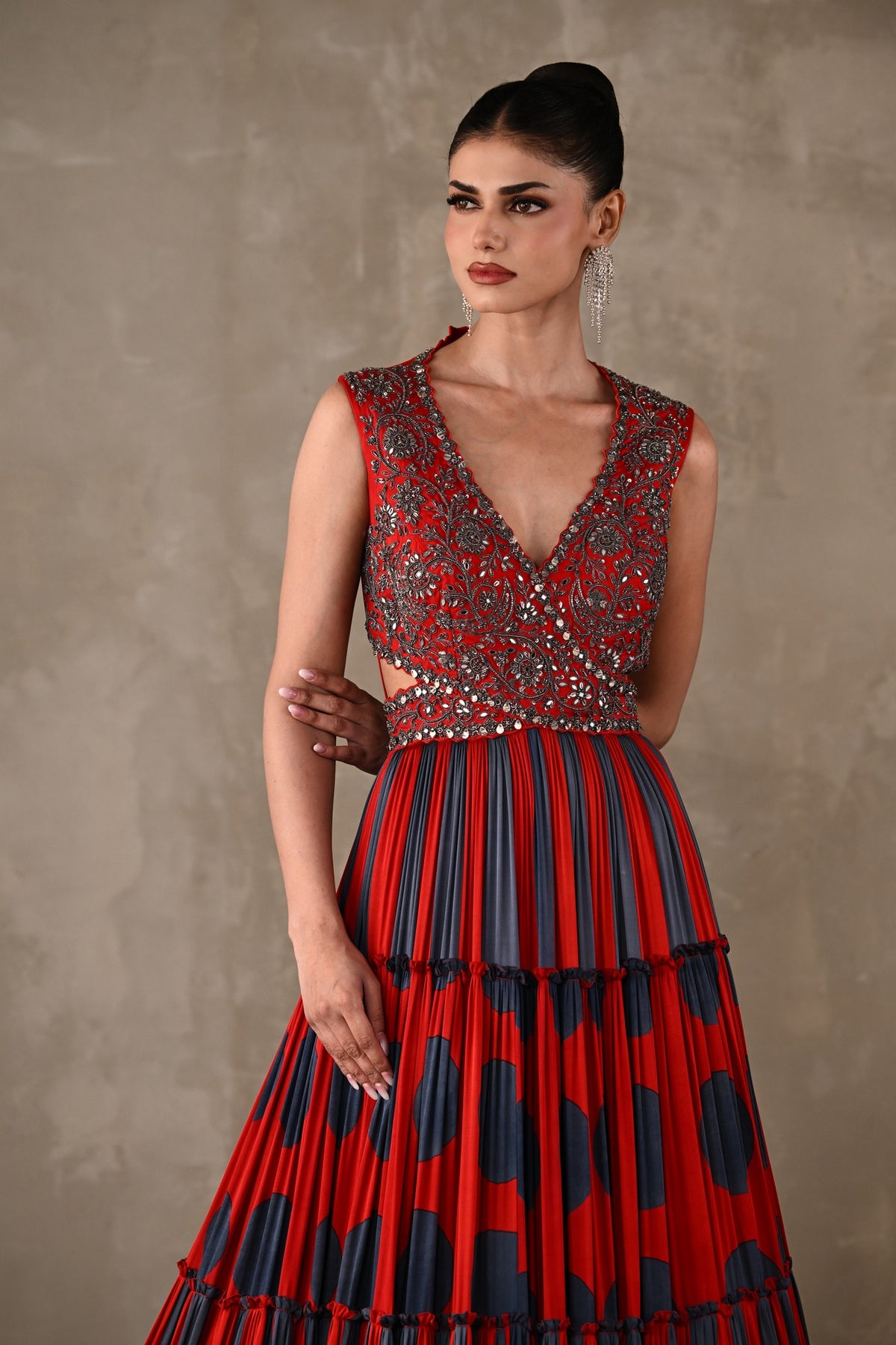 Polka Muse Tiered Gown