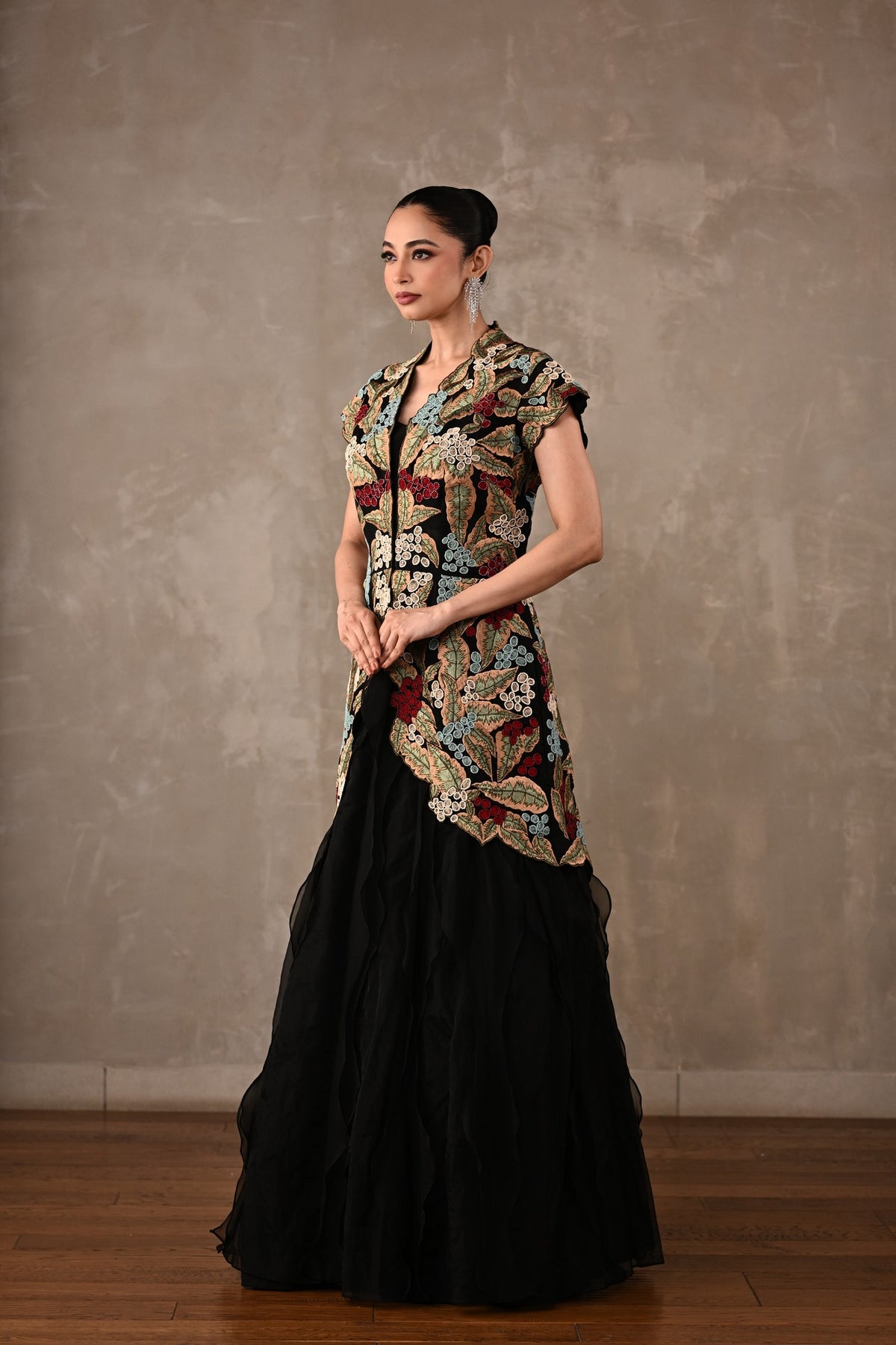 Floral Threadwork Lehenga Set