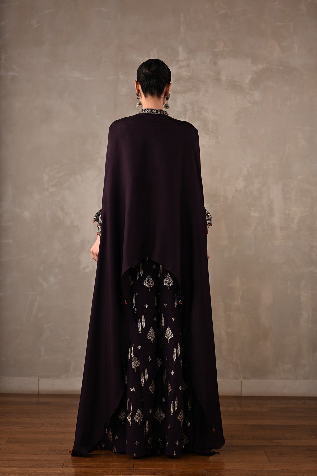 Regal Cape-Style Silk Co-Ord Set