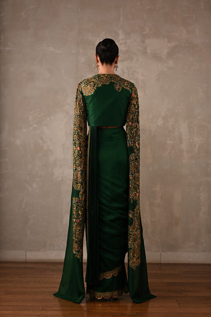 Regal Draped Saree Set