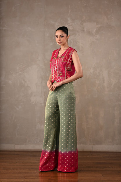 Embellished Tissue Silk Co-Ord Set