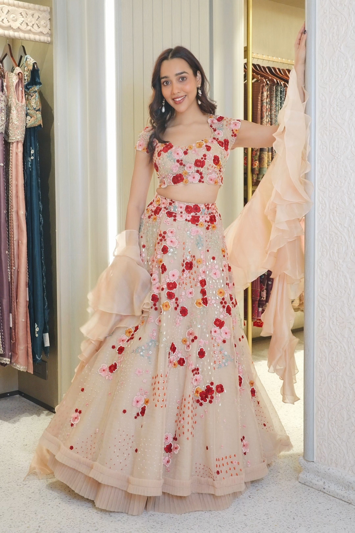 Floral Embroidered Lehenga Set