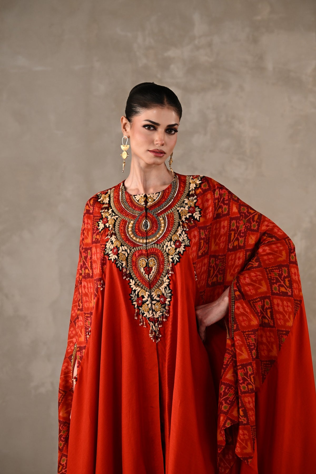 Drape Cape-Style Silk Co-Ord Set
