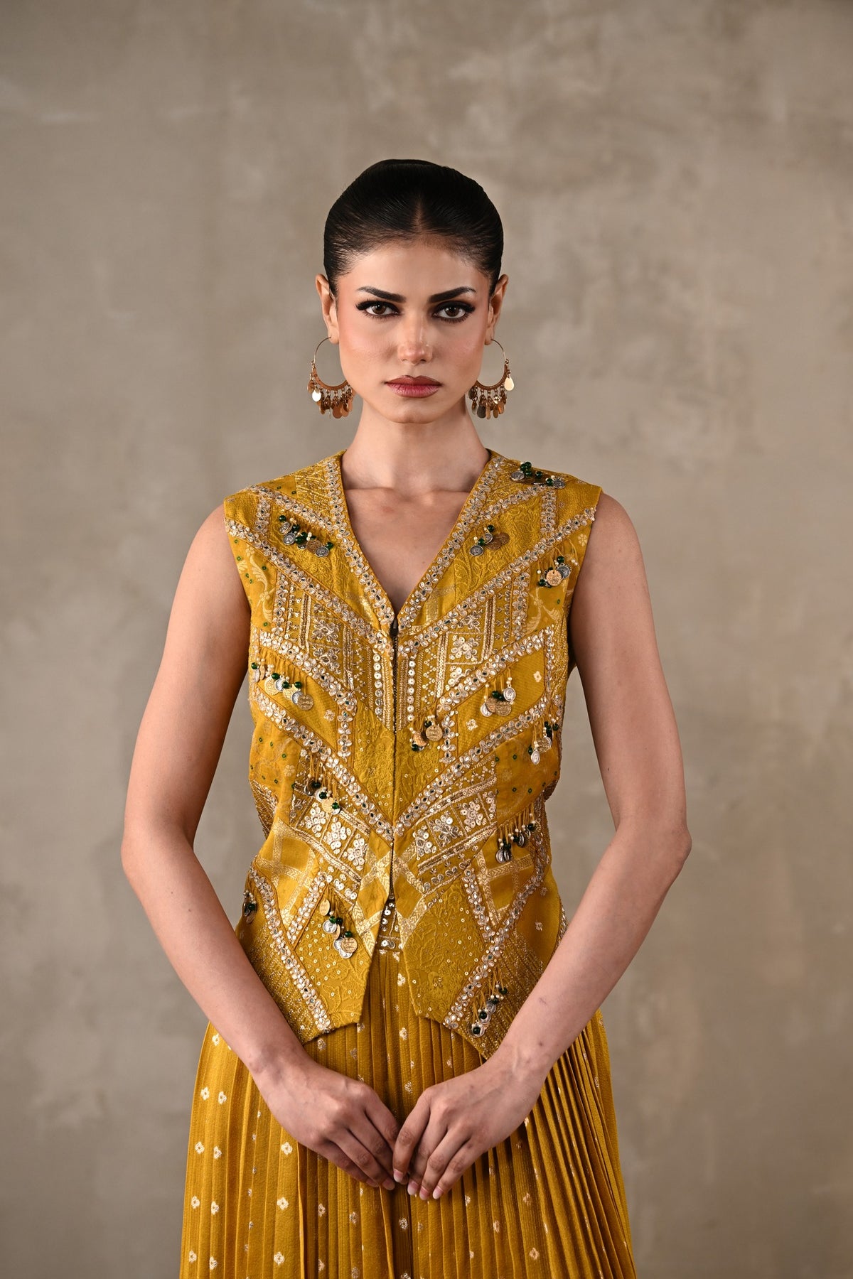 Embellished Tissue Silk Co-Ord Set