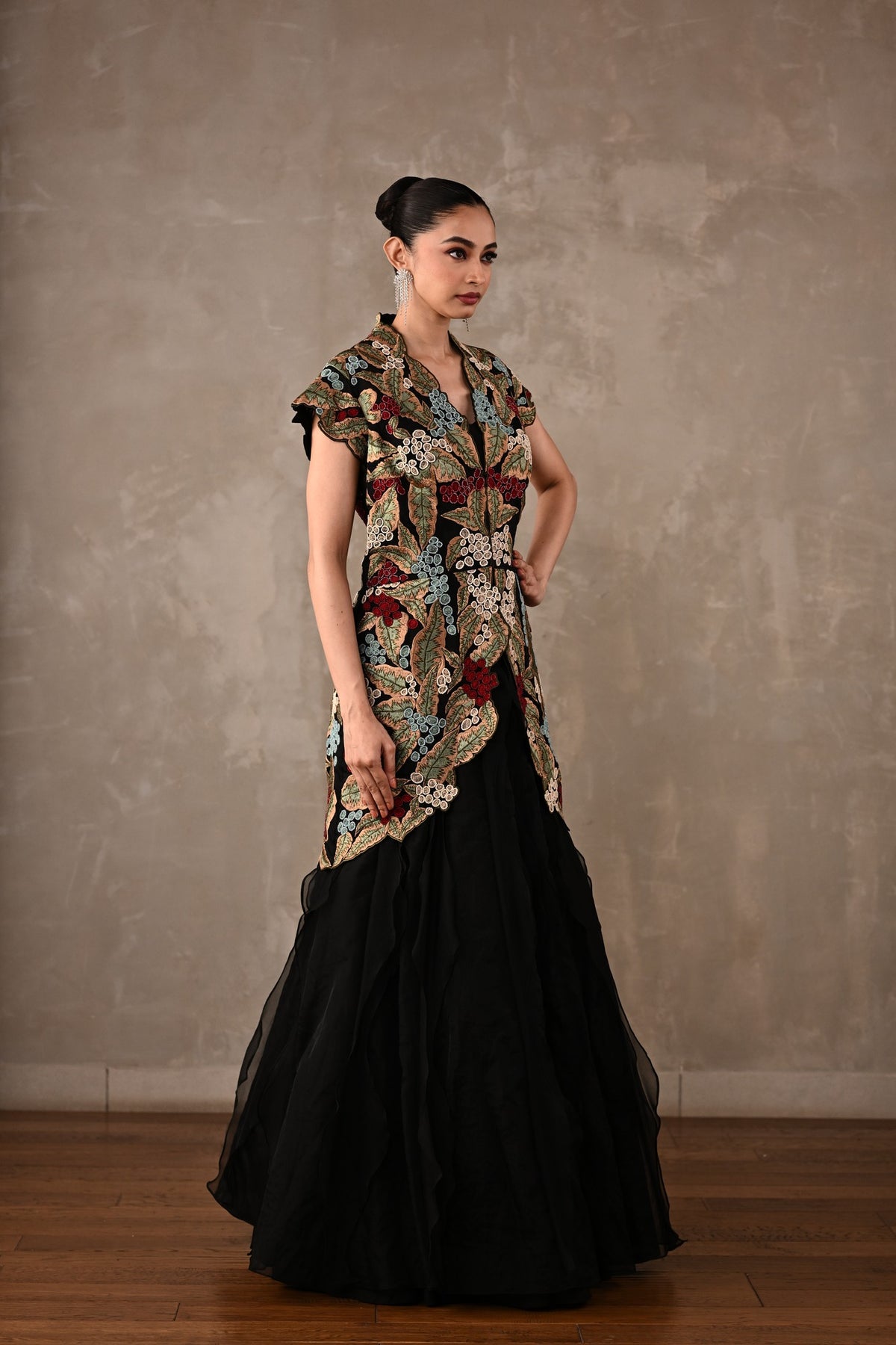 Floral Threadwork Lehenga Set
