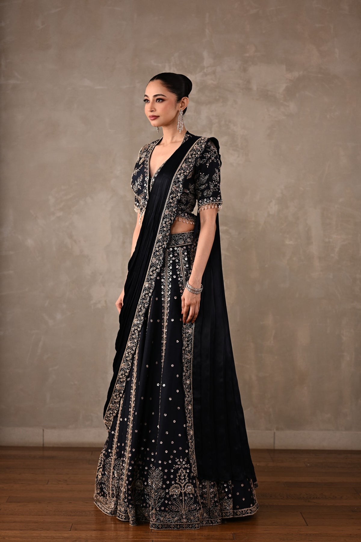 Regal Drape Embellished Lehenga Set