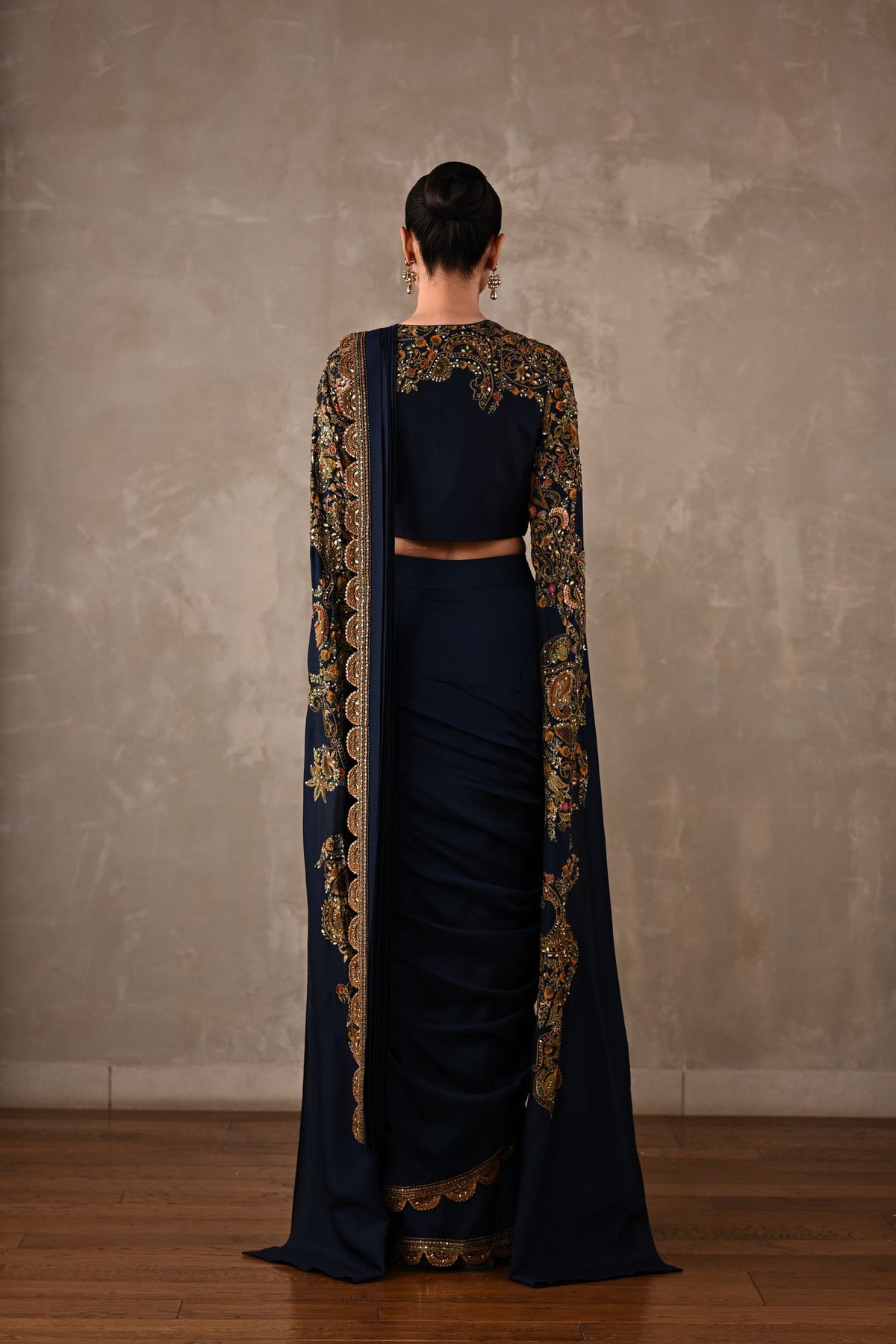 Regal Draped Saree Set