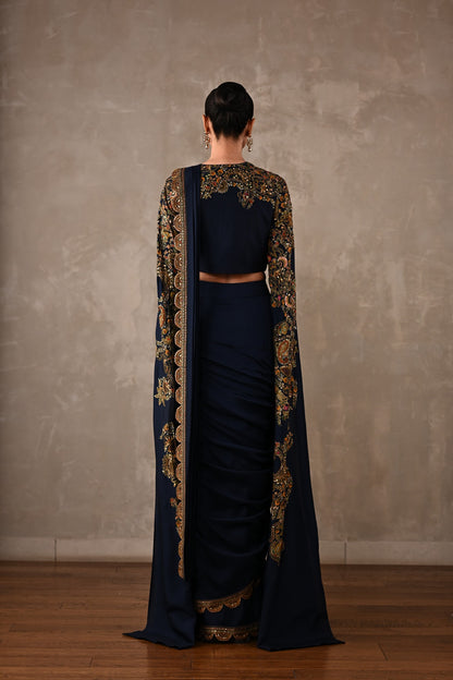 Regal Draped Saree Set